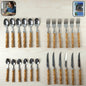 Wooden handle cutlery set