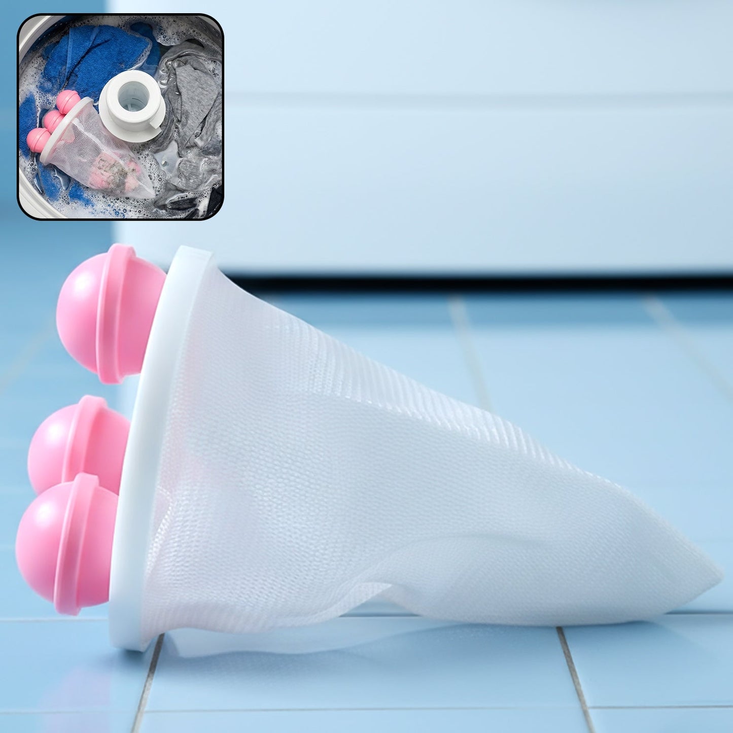 Reusable Washing Machine Lint Catcher Mesh Bag (1 Pc)