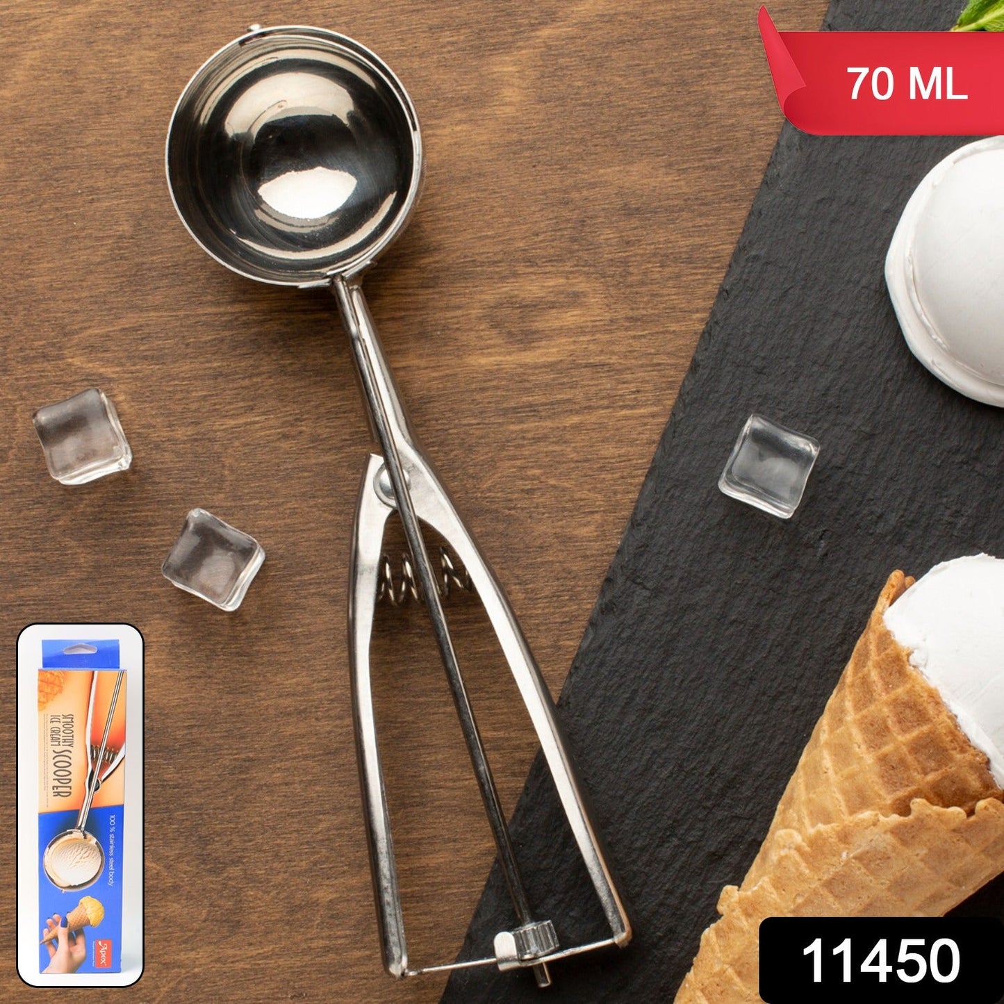 Heavy-Duty Stainless Steel Scoop