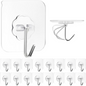  Heavy Duty Flower Adhesive Wall Hooks 10 Pc Set - main product shot