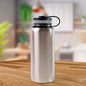 Silver Stainless Steel Double Wall Vacuum-Insulated Drink Water Bottle