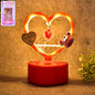 Heart-shaped decorative love showpiece with LED hanging heart romantic decor India
