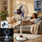 12v rechargeable pedestal fan with led light