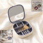Plastic Jewelry Storage Box with Built-in Mirror (1 Pc)