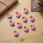 Cupcake rubber key ring set