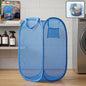 foldable mesh laundry basket handles