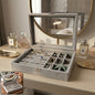 Premium velvet jewellery organizer box with transparent lid multi-compartment India